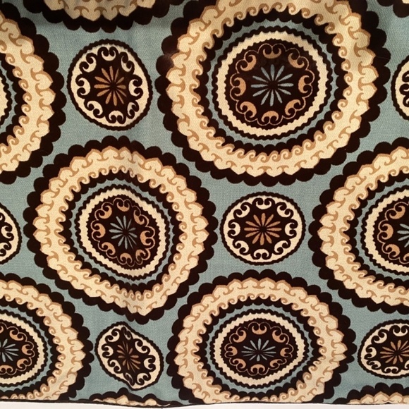 Pillow Cover with velvet trim and zipper. 35” width 13” depth. Custom made - Picture 3 of 5